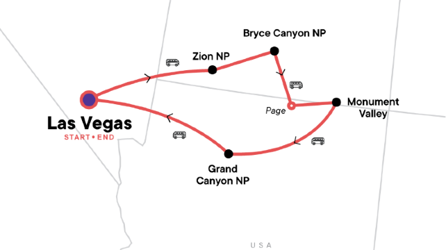 7-Day Best of Utah & Arizona Tour from Las Vegas·Zion, Bryce Canyon, Monument Valley, Grand Canyon | Max 13 Guests