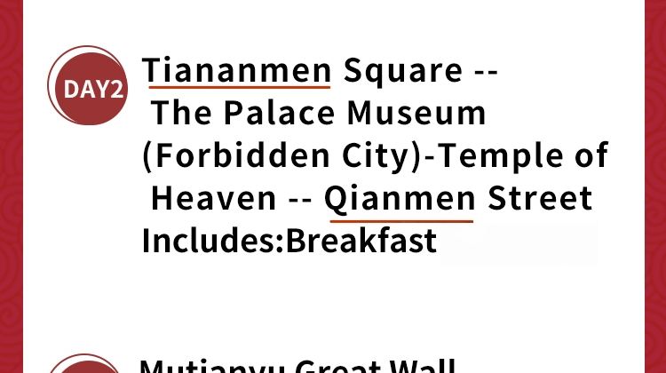 3D2N · Group Tours · The Palace Museum + Mutianyu Great Wall + Temple of Heaven + Summer Palace