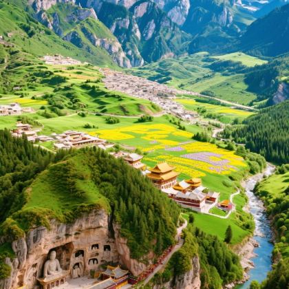 兰州+拉卜楞寺+若尔盖+扎尕那+官鹅沟大景区+麦积山风景名胜区7日6晚拼小团