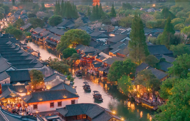 3-day 2-night · Private tours · China+Shanghai+Wuzhen · Ascend the Oriental Pearl Tower for panoramic views over Shanghai's skyline. Admire the colonial grandeur of the Bund. Cruise the Huangpu River at sunset. Glide to Wuzhen Water Town, wandering its ancient canals and stone bridges under the moonlight.