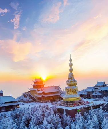 9日•樂山大佛+峨眉山+九寨溝風景區+黃龍風景名勝區+三星堆博物館+都江堰景區+成都大熊貓繁育研究基地+成都