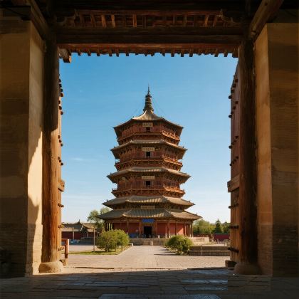 山西大同云冈石窟+悬空寺+恒山+应县木塔景区+华严寺2日1晚私家团