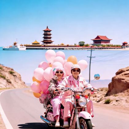 山东烟台蓬莱阁+刘公岛景区+威海华夏城+烟台金沙滩海滨公园+八仙雕塑4日3晚拼小团