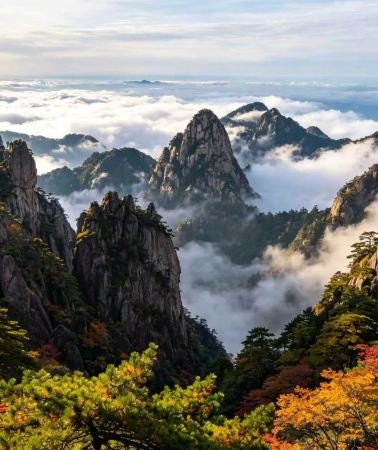 8天7晚 • 聖誕早鳥搶訂，連住5鑽飯店，登黃山風景區＋九華山，夜遊呈坎＋弦高城，搭船遊千島湖，贈黃山風景區＋九華山來回接駁車，含黃山風景區＋篁嶺上下纜車