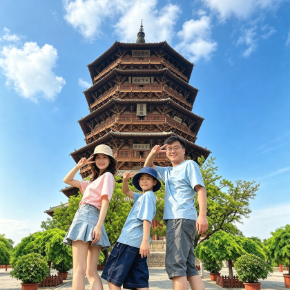 太原+五台山+雁门关景区+平遥古城+壶口瀑布6日5晚跟团游