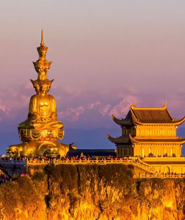 2D1N • Pure tour no shopping,Climb Emei Mountain Summit,Boat tour Leshan Giant Buddha,Stay in selected 5-diamond hotels,Taste authentic Qiaojiao Beef