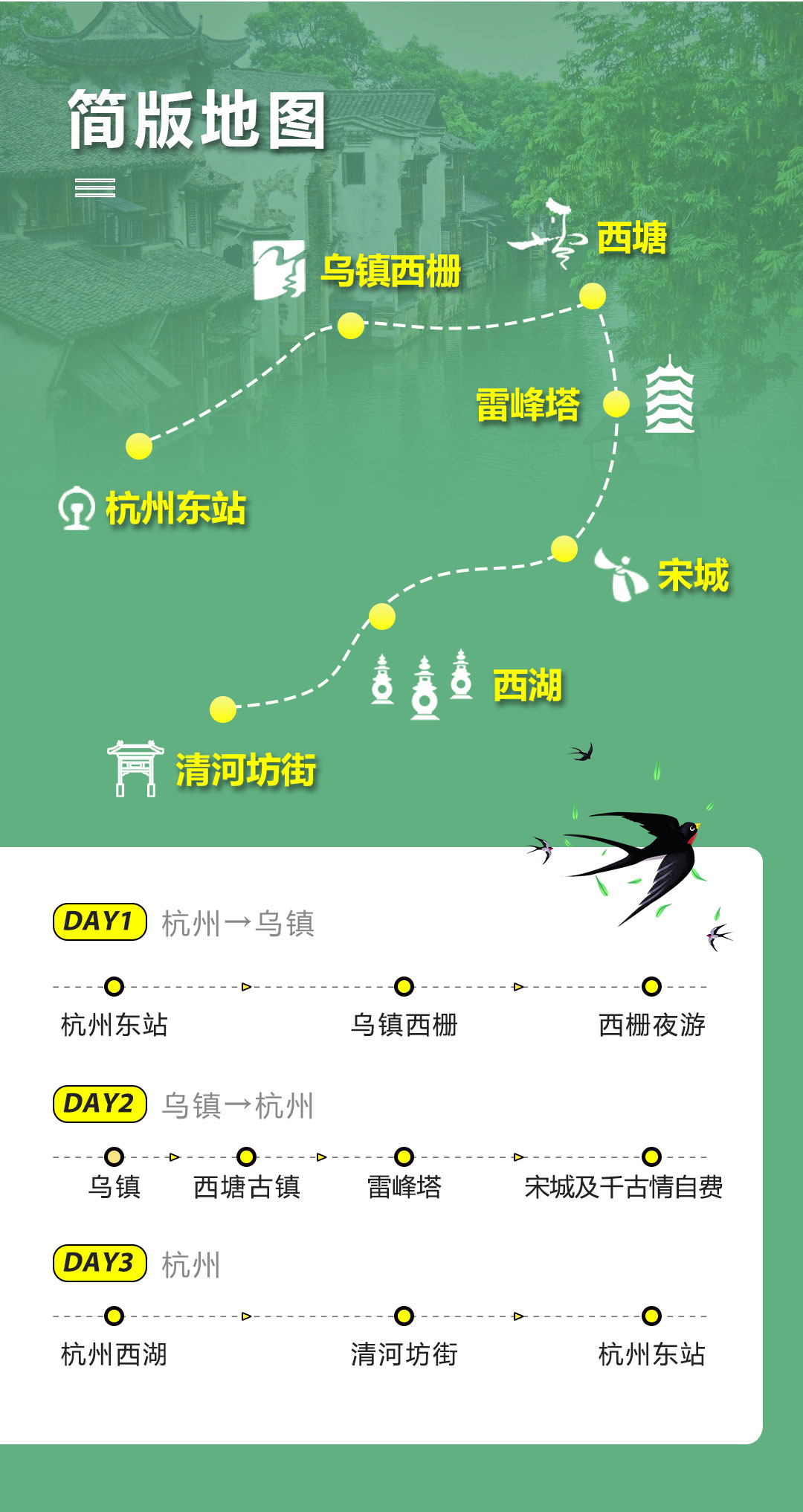 杭州+西塘+乌镇3日2晚跟团游