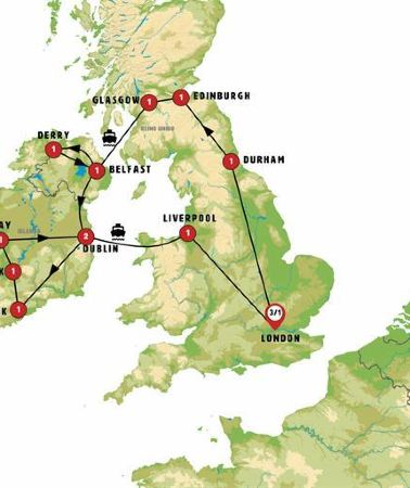 18D17N • Great British Route and Emerald Isle with London
