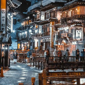 日本山形县银山温泉+宫城藏王狐狸村+藏王温泉滑雪场+仙台大观音像4日3晚自由行