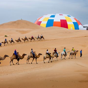 中国内蒙古呼和浩特+希拉穆仁草原+响沙湾+五当召+内蒙哈素海旅游度假村5日4晚自由行
