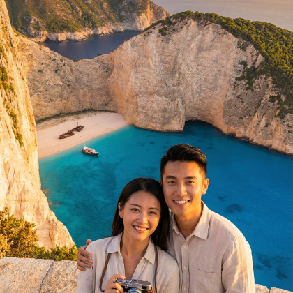 希腊雅典+卡兰巴卡+梅黛奥拉+扎金索斯+圣托里尼12日拼小团