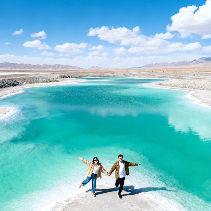 青海湖景区+茶卡盐湖+莫高窟+张掖+鸣沙山月牙泉+乌素特水上雅丹地质公园7日6晚私家团