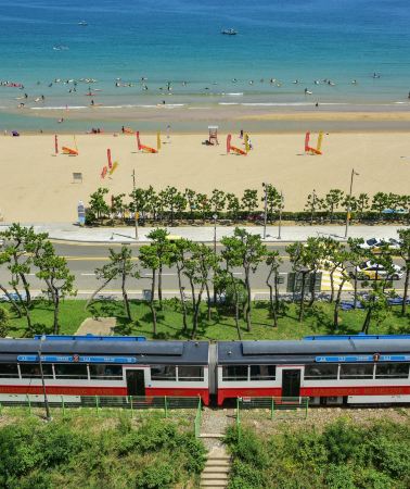 5日4晚 • 韓國 · 「慢遊釜山｜專車接送機＋市區包車遊」釜山海雲台海岸列車、青沙浦天空步道、樂天世界、斜坡滑車、Arte Museum