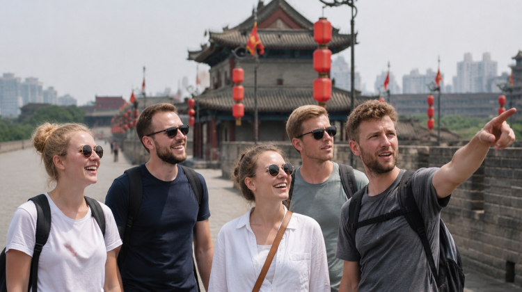 6D5N · Group Tours · 5d4n-Peaks of Nature to the ranks of Army, a complete Xi'an journey-Mount Hua-Terracotta Warriors-Hand made-Museum-Performance-Muslim Quarter-Hanfu Experience -City Wall·No shopping, includes guide, free transfer, 5-diamond hotels. Additional activities include The Romantic Show of Xi'an, one-day free tour of Mount Hua and traditional local cuisine.