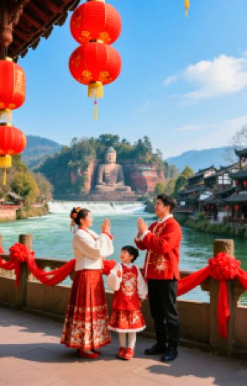 成都+都江堰+青城山+三星堆博物馆+成都大熊猫繁育研究基地+乐山大佛5日4晚拼小团图片