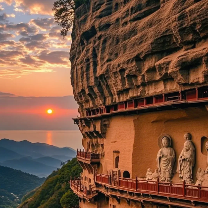 甘肃麦积山石窟+崆峒山4日3晚拼小团