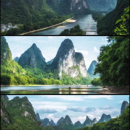 中国广西阳朔漓江风景名胜区+遇龙河景区+兴坪古镇+老寨山公园+黄姚古镇3日2晚跟团游