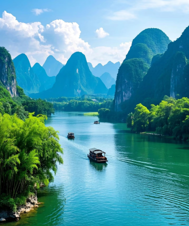 3D2N • Li River Xingping Section Cruise - Dong King Night Banquet & Bonfire Party - Xingping Ancient Town - Silver Cave - Yulong River Rafting - Xianggong Mountain