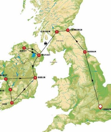 13D12N • Great British and Irish Route from North to South, Ending in Dublin