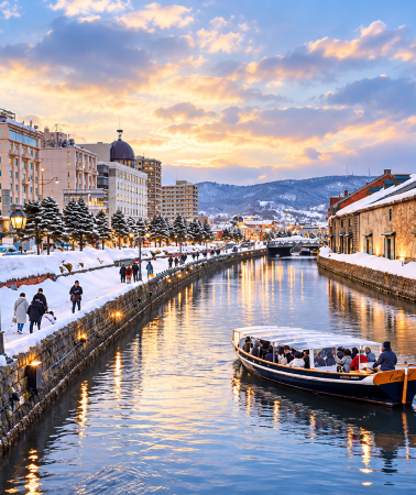 6D5N • Hokkaido, Japan: Sapporo & Lake Toya hot spring hotel 1-night stay & Otaru Canal & Asahiyama Zoo & Panoramic Flower Gardens Shikisai-no-oka & Noboribetsu Jigokudani Valley & Lake Toya & Shiroi Koibito Park
