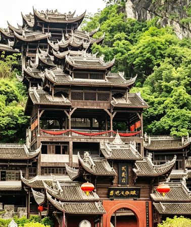2 วัน 1 คืน • ภูเขานางฟ้าในเขตอู่หลง และสะพานธรรมชาติเทียนเซิงสามแห่ง และเมืองแห่งความเจริญ และเมืองเก่ากงตาน และระเบียงทิวทัศน์แม่น้ำอูเจียง