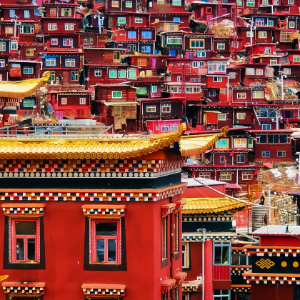 成都+稻城亚丁+四姑娘山景区+墨石公园景区+色达+鱼子西8日7晚私家团