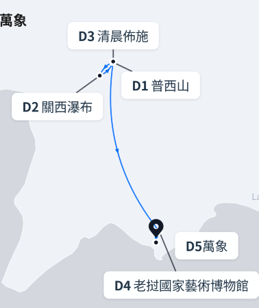 5日4晚 • 老撾永珍＋龍坡邦 5 日 4 晚私家團｜5 鑽酒店任揀 獨立組團｜龍入萬出唔使走回頭路｜湄公河遊船＋地道老撾火鍋