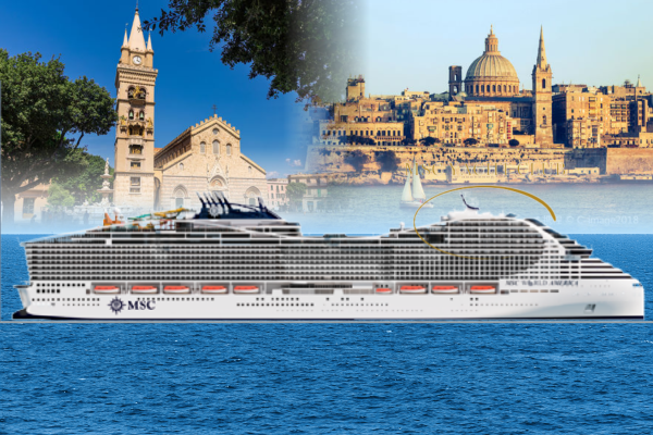 8 days · Mediterranean · Genoa - Rome - Messina - Valletta - Barcelona - Marseille - Genoa