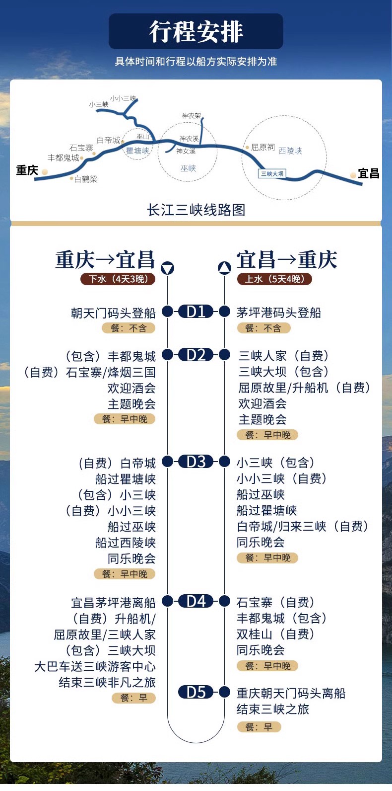 宜昌 长江三峡 重庆5日4晚跟团游·五星黄金三峡游轮