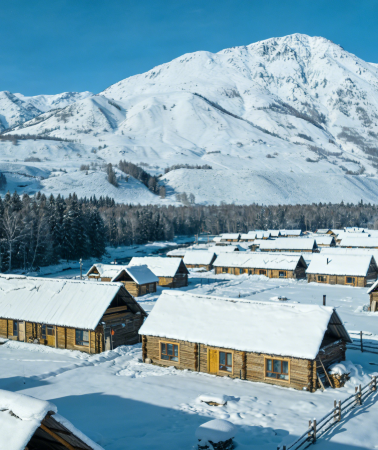 4D3N • Snow-filled mountains and lakes – Hemu Jikepu Ski Resort early-bird offer – admire Kanas Three Bays and Hemu morning mist – 2-night downtown hotel stay with 1 night in the scenic area