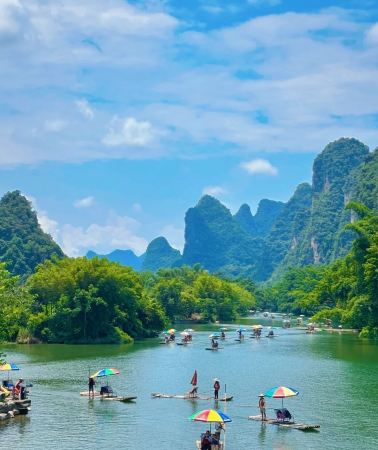 5D4N • Included:  Round-trip HSR Tickets & Guangzhou Transfer - Guilin, Yangshuo, Li River 3-star Cruise, and Longji Rice Terraces with Round-trip Cable Car