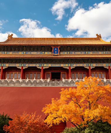 5D4N • Autumn in Beijing · In-depth tour: Palace Museum, Summer Palace, Old Summer Palace Western Ruins, Temple of Heaven, Tiananmen. Early-booking bonus: private car pickup