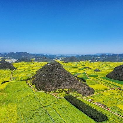 云南+石林风景区+东风韵景区+九龙瀑布群+罗平金鸡峰丛+陆良彩色沙林4日3晚私家团