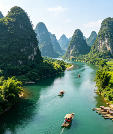 3D2N • 3-star Li River cruise - Yulong River bamboo raft - Xingping Ancient Town - Xianggong Mountain - Silver Cave - Ruyi Peak