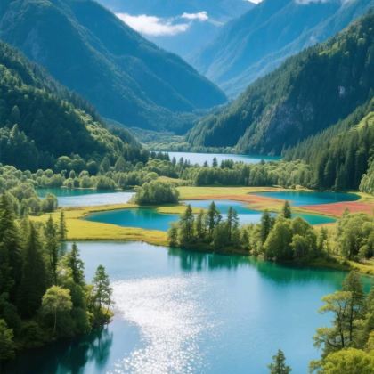 成都+都江堰+乐山+九寨沟+黄龙风景名胜区4日3晚跟团游