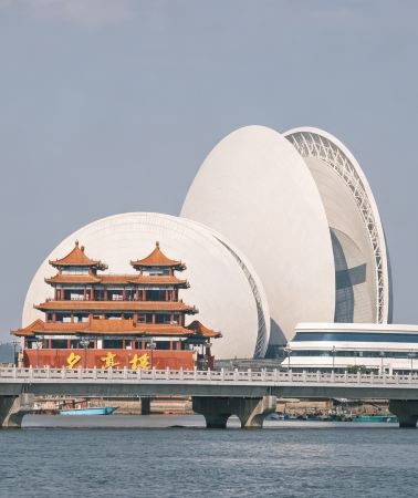 5D4N • Zhuhai + Macau · Full-view of Hong Kong-Zhuhai-Macao Bridge by TurboJet Ferry, The Venetian Macao Resort + Ruins of Saint Paul's + Travessa da Paixão