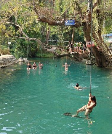 2D1N • 1-Day Vang Vieng: Blue Lagoon, Zipline, Kayaking - All Inclusive