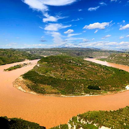 陕西延川黄河乾坤湾景区+宜川陕西黄河壶口瀑布+甘泉甘泉大峡谷+靖边陕西波浪谷景区4日3晚跟团游