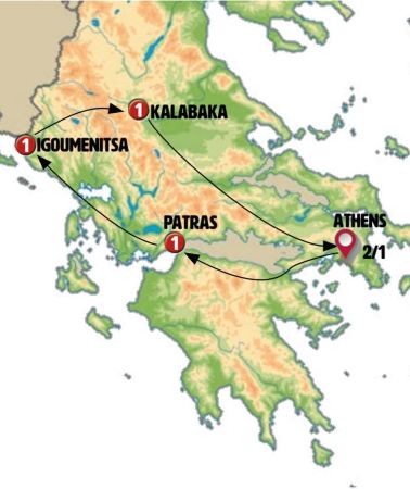 7D6N • Peloponnese and Meteoras