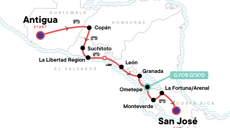 17-Day Basic Central America Tour from Antigua Guatemala to San José · Copán, Suchitoto, León, Granada, Monteverde and La Fortuna