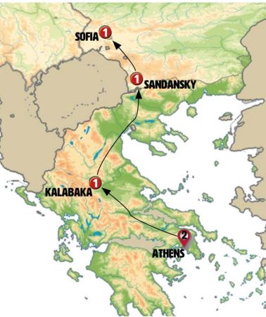 6D5N • From Athens to Sofia