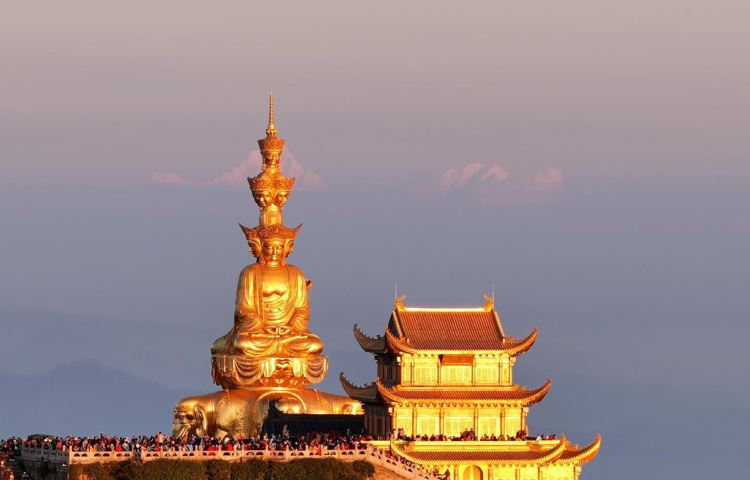 2-day 1-night · Group Tours · Chengdu Research Base of Giant Panda Breeding + Leshan Giant Buddha + Mount Emei · Explore the pandas, Leshan Giant Buddha, and Mt. Emei over two days. Enjoy an evening food tour in Mt. Emei and watch the Emeishan Kung Fu Show from VIP seats. Dine at hand-picked restaurants and stay in a carefully selected hotel. An English-speaking guide and a well-maintained tour vehicle are provided for the entire trip.