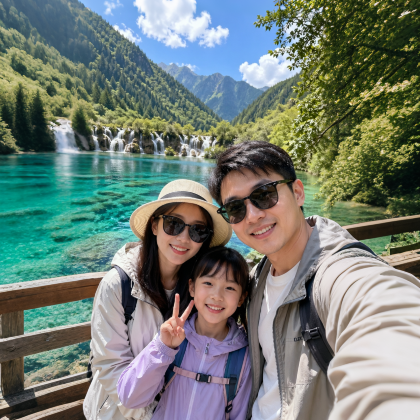 成都+九寨沟风景区+神仙池风景区+三星堆博物馆+成都大熊猫繁育研究基地3日2晚拼小团