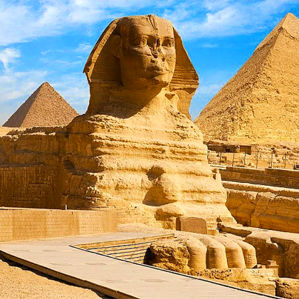开罗|人面狮身+金字塔+大埃及博物馆+哈利利市场(深度日游）【2人团】