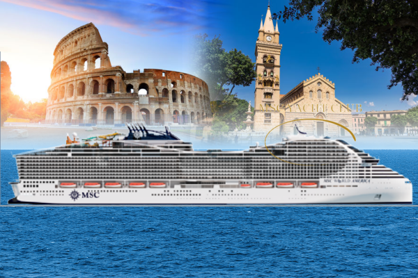 8 days · Mediterranean · Genoa - Rome - Messina - Valletta - Barcelona - Marseille - Genoa