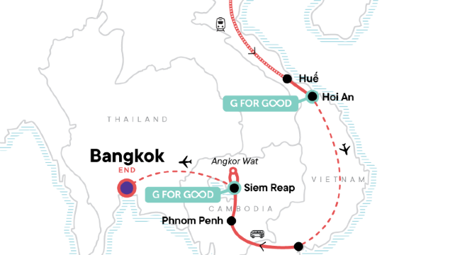 17‑Day Essential Vietnam & Cambodia Tour from Hanoi to Bangkok·Halong Bay, Hue, Hoi An, Ho Chi Minh City, Phnom Penh and Siem Reap | Mekong Delta & Angkor Sunrise