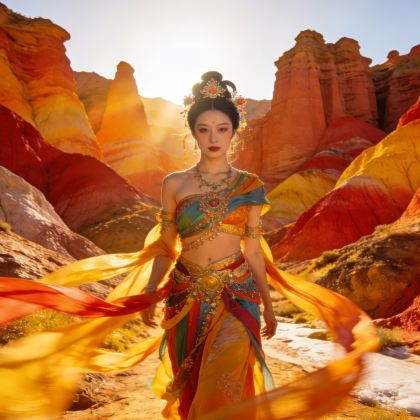 张掖+张掖七彩丹霞旅游景区+马蹄石窟群旅游区4日3晚拼小团