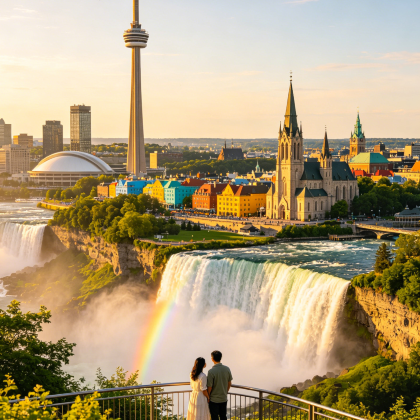 加拿大多伦多+渥太华+魁北克城+金斯顿7日6晚跟团游