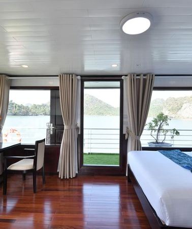 2D1N • Cruising Halong Bay - Lan Ha Bay 2 Days on boat - Cabin with balcony