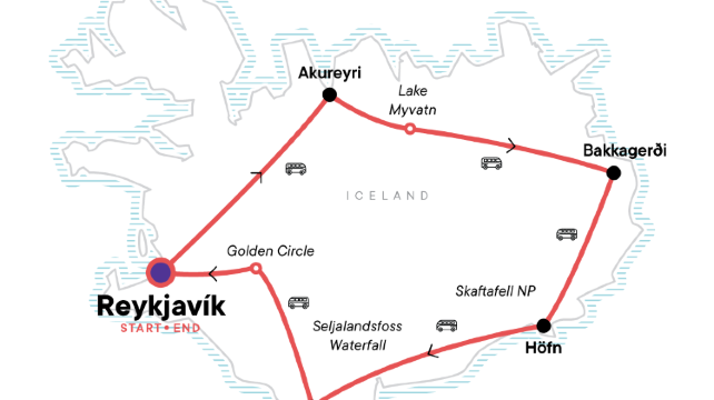 7-Day Best of Iceland Tour from Reykjavik·Waterfalls, Glaciers, Geysers and Black Beaches